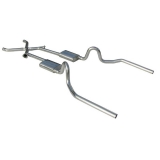 1964-1972 Chevelle Pypes Exhaust System 2.5 Inch X-Change, 18 Turbo Pro Mufflers - 409 Stainless