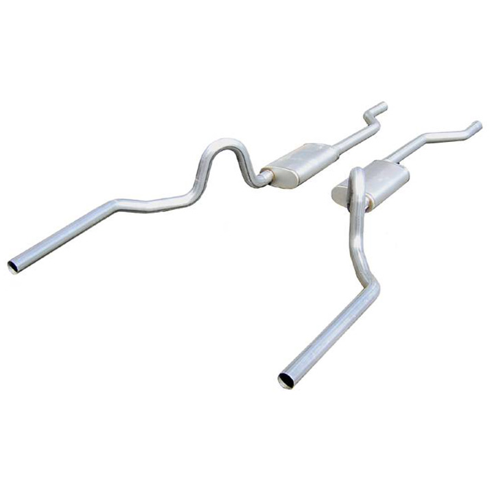 1964-1972 Chevelle Pypes Exhaust System 2.5 Inch, 18 Turbo Pro Mufflers - 409 Stainless