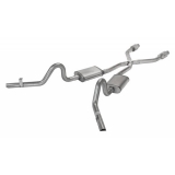 1978-1987 Grand Prix Non SS Pypes EPA Compliant Exhaust System, 2.5 Inch, X-pipe, No Mufflers Image