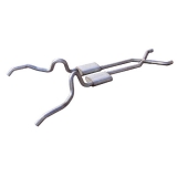 1962-1967 Nova Pypes 2.5 Inch Crossmember Back Exhaust System w/ X-Pipe & Violator Mufflers Image