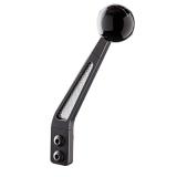 Clayton Machine Billet Shifter Handle 10 Inch Black Anodized 30 Degree Kick Back Image