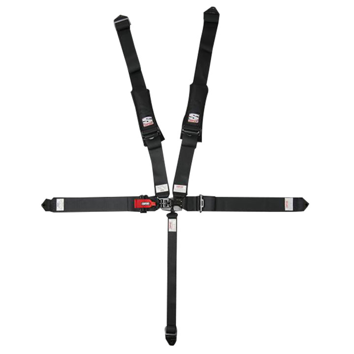 Simpson Racing 3x3 Silver Latch And Link Harness-Black