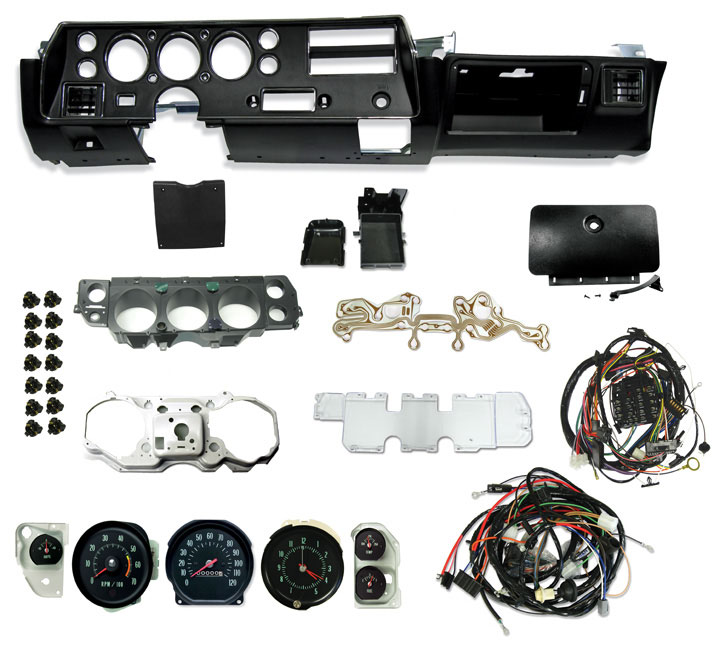 1970 Chevelle Deluxe SS Dash Conv. Kit With 6500 RPM Tach ... 1964 chevelle fuse box 