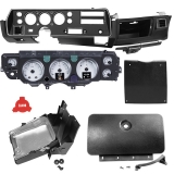 1970-1972 Monte Carlo Super Sport Dash Conversion Kit with Dakota Digital HDX Gauges, Silver Gauge Fac Image