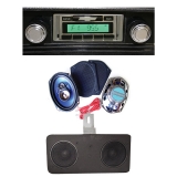 1967-1968 Camaro Ground Up Sound System Kit with A/C, Walnut Bezel Image