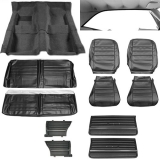 1965 Chevelle Coupe Super Interior Kit For Bucket Seats, Black Image