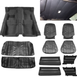 1966 Chevelle Coupe Super Interior Kit For Bucket Seats, Black Image
