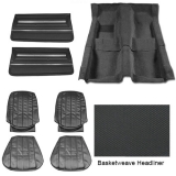 1966 El Camino Super Interior Kit For Bucket Seats, Black Image