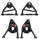 1973-1977 Chevelle Tubular Control Arm Kit, Upper/Lower, Black Set Image