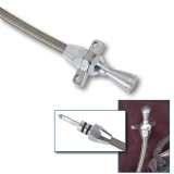 Lokar 1967-1992 Camaro TH350 TH400 Braided Stainless Firewall Mounted Transmission Dipstick Image