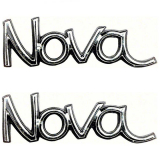 1973-1974 Nova Fender Emblem Kit Chrome 2pc Image