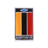 1975-1977 Camaro Header Panel Emblem Orange, Black, Red Image