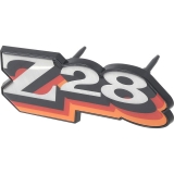 1978 Camaro Z28 Nameplate Front Grill Emblem; Red / Orange Image