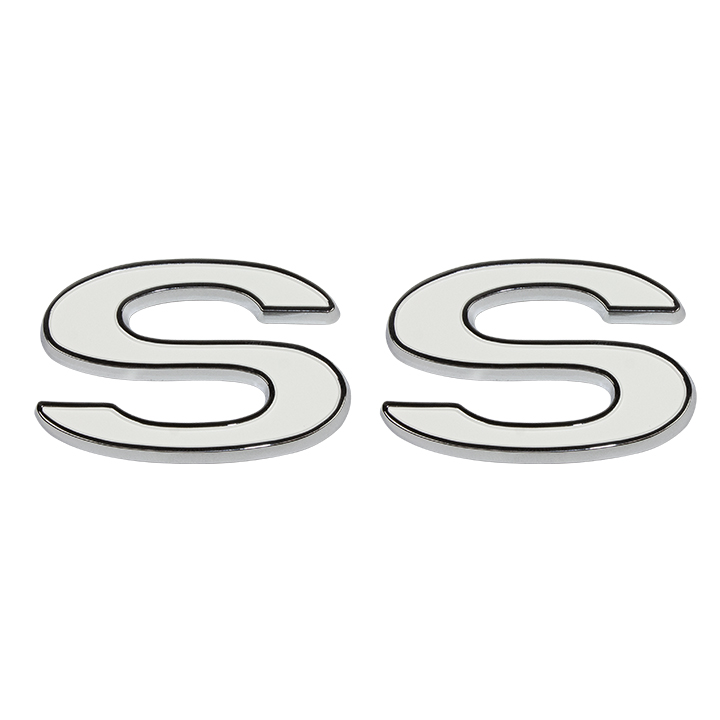 1970-1972 Chevrolet Tagilgate SS Emblem Set White