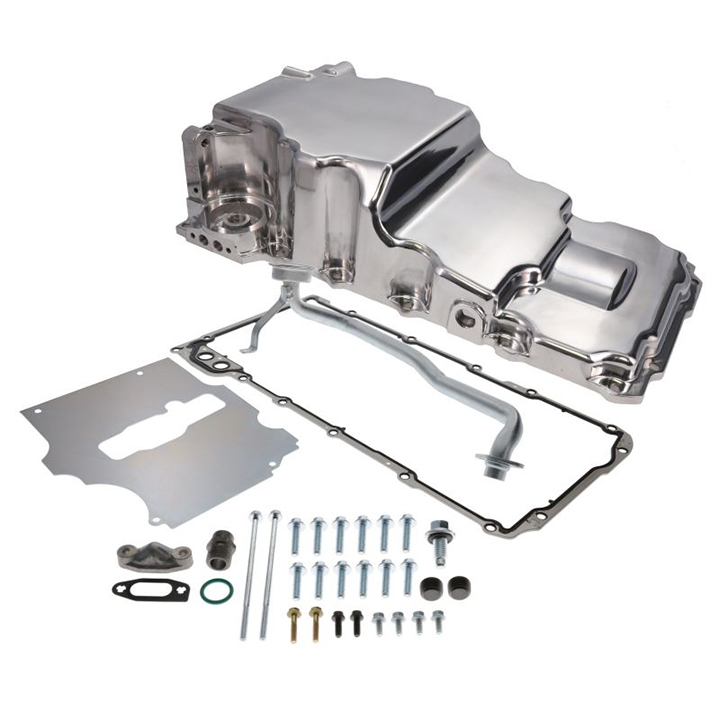 1964-1987 El Camino Aluminum Rear Sump Low Profile LS Oil Pan Kit with Added Clearance, Polished