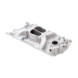 1970-1988 Monte Carlo Carbureted Vortec Small Block Dual Plane Aluminum Intake Manifold, Satin Image