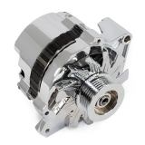 1964-1977 Chevelle CS130 Style 160 Amp Alternator, Serpentine Pulley, Chrome Finish Image