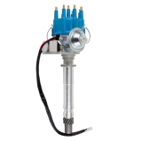 1970-1988 Monte Carlo V8 Ready To Run Aluminum Distributor, Blue Cap Image