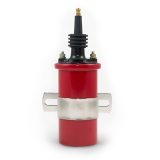 1967-2021 Camaro Cannister Style Ignition Coil with Male Wire Connection, Red Finish Image