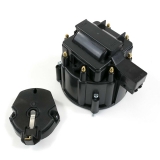 1962-1979 Nova V8 HEI Distributor Cap and Rotor Kit, Black Image