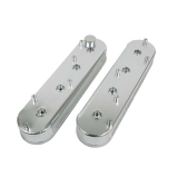 1967-2021 Camaro Fabricated Aluminum LS Valve Covers with Coil Mounts, Clear Anodized Image