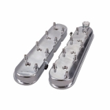 1978-1983 Malibu Cast Aluminum LS Valve Covers with Coil Mounts, Natural Finish Image