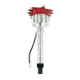 1978-1988 Cutlass V8 Low-Profile Pro Billet Distributor with Crab Cap, Red Cap Image