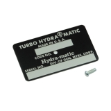 1970 Chevelle Turbo HydraMatic Transmission ID Tag, Black Image