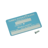 1971 Camaro Turbo HydraMatic Transmission ID Tag, Light Blue Image