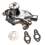 1967-1968 Camaro Small Block Super Cool Short Water Pump, Chrome: 1354NB Image