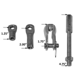 Brake Booster Extension Rod And Clevis Kit Universal Image