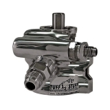 Chevrolet Type II Power Steering Pump, Black Chrome, AN Fittings, Thread Mounting, Universal Image