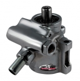 Tuff Stuff Universal GM Type II Power Steering Pump, Black Chrome, AN Fittings, Through Hole Mounting Image