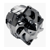 Monte Carlo Silver Bullet 100 Amp 1 Wire Alternator V Groove Pulley, Black Chrome Image