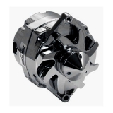 1978-1986 Regal Silver Bullet 100 Amp 1 Wire Alternator V Groove Pulley, Black Chrome Image