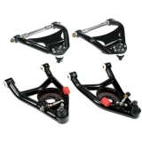 1964-1972 Chevelle Tubular Control Arms, Econo, Upper/Lower, Black Set Image