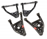 1967-1969 Camaro Tubular Control Arm Kit, Econo, Upper/Lower, Black Set