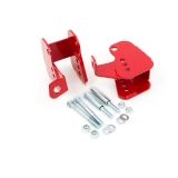 1982-2002 Camaro UMI Lower Control Arm Relocation Brackets, Bolt In - Red Image