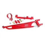 1993-2002 Camaro UMI Tunnel Brace Mounted Torque Arm with DS Loop, Stock Exhaust, Red Image
