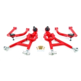 1993-2002 Camaro UMI Front Control Arm Kit, Adjustable Lower, Budget Drag, Red Image