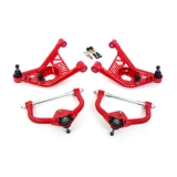 1970-1981 Camaro UMI Front Tubular Upper And Lower Control Arm Kit, Red Image