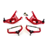 1970-1981 Camaro UMI Front Control Arm Kit, Delrin, Adjustable, Taller Ball Joints, Red Image