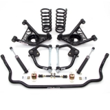 1970-1981 Camaro UMI 2 Inch Lowering Front Handling Kit, Non Adjustable A-Arms, Black Image