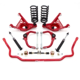 1970-1981 Camaro UMI 2 Inch Lowering Front Handling Kit, Adjustable A-Arms, Black Image