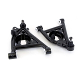 1978-1988 Cutlass UMI Tubular Front Lower A-Arms, Delrin, .5 Inch Taller Ball Joints, Black Image