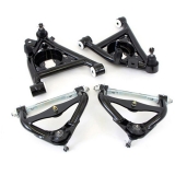 1978-1983 Malibu UMI Front A-Arm Kit, Delrin Bushings, Standard Upper Ball Joints - Black Image