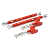 1970-1972 Monte Carlo UMI Double Adjustable Upper & Lower Rear Control Arms Complete Kit, Red Image