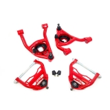 1970-1972 GM A-Body UMI Tubular Upper & Lower Front A-Arm Kit, Delrin/Poly, Red Image