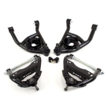 1970-1972 GM A-Body UMI Tubular Upper & Lower Front A-Arm Kit, All Delrin, Black Image