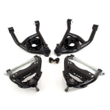 1964-1972 El Camino UMI Tubular Upper & Lower Front Control Arm Kit, All Delrin, Black Image